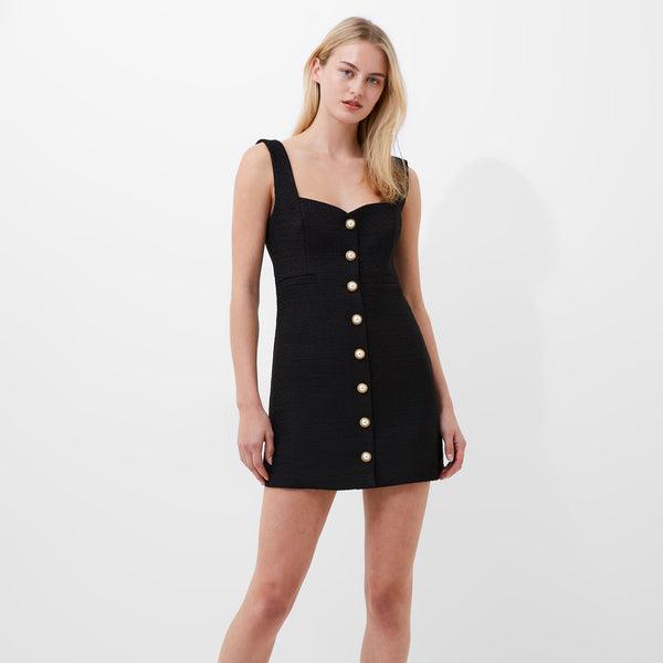 Black Button Front Dress