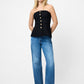 Tweed Strapless Top