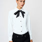 Crepe Bow Blouse