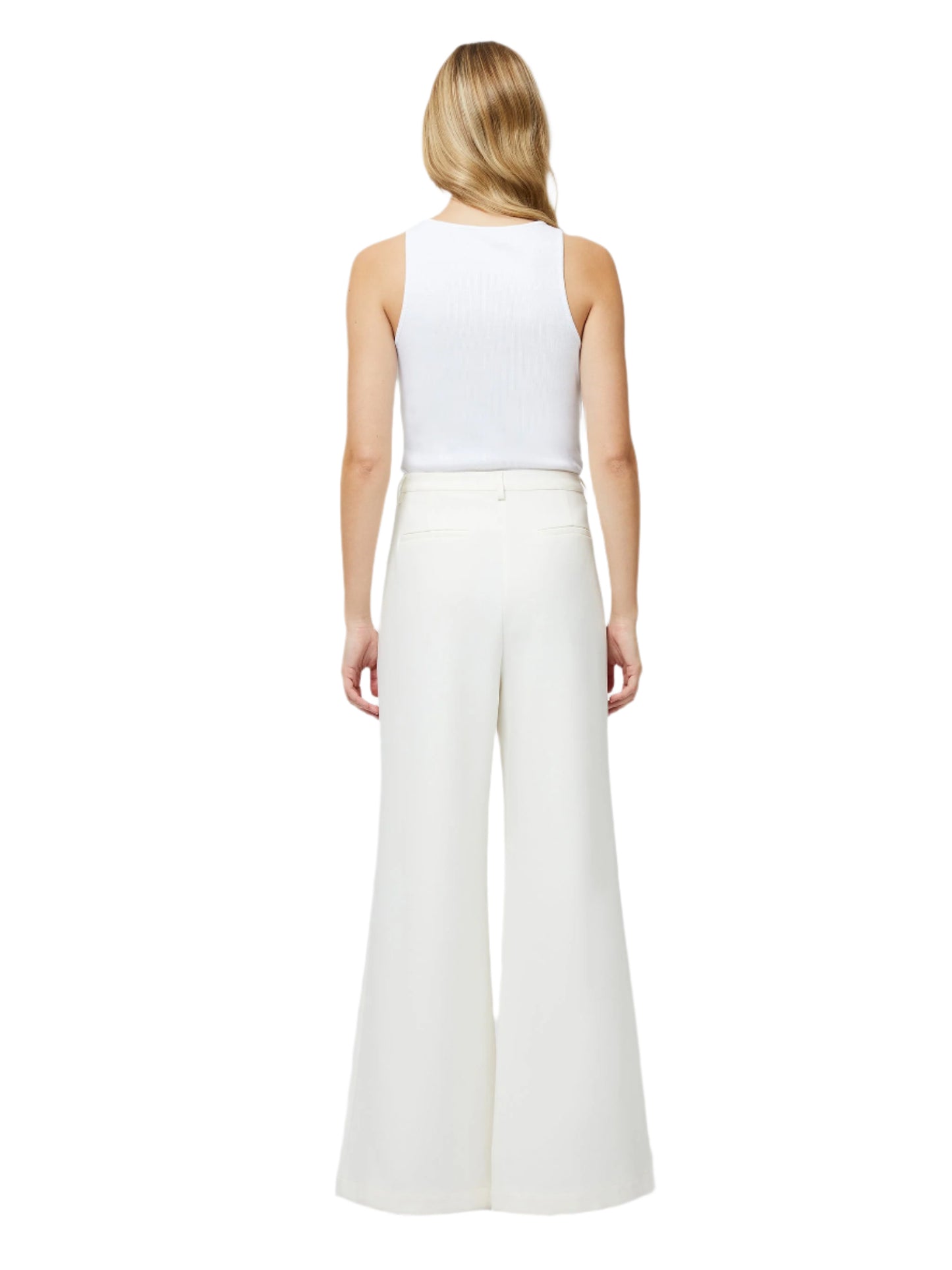 Cream Pleated Trouser