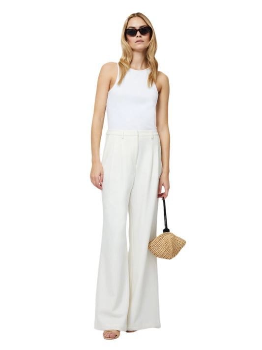 Cream Pleated Trouser