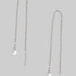 Rhinestone Gem Threader Chain Earrings