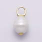 14K Gold Filled White Ringed Baroque Freshwater Pearl Drop Pendant