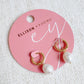 Cabled Huggie Natural Pearl Hoop Earrings