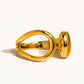 Florine 18K Gold Non-Tarnish Abstract Ring: Yellow Gold