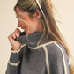 Grey Contrast Sweater