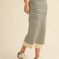 STRIPED PATTERN KNITTED SKIRT