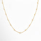 Petite Colored Clover Necklace: Cream