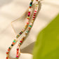 Sunny Non-Tarnish Boho Color Beaded Necklace: Multi-Colored