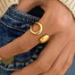 Florine 18K Gold Non-Tarnish Abstract Ring: Yellow Gold