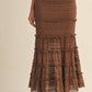 Lace Tiered Ruffle Maxi