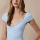 Blue Cap Sleeve Top