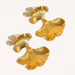 Léonie 18K Gold Dressy Floral Statement Earring: Yellow Gold