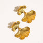 Léonie 18K Gold Dressy Floral Statement Earring: Yellow Gold