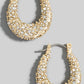 Pave Graduated Latch Hoop Earrings