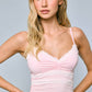 Pink Lace Trim Cami