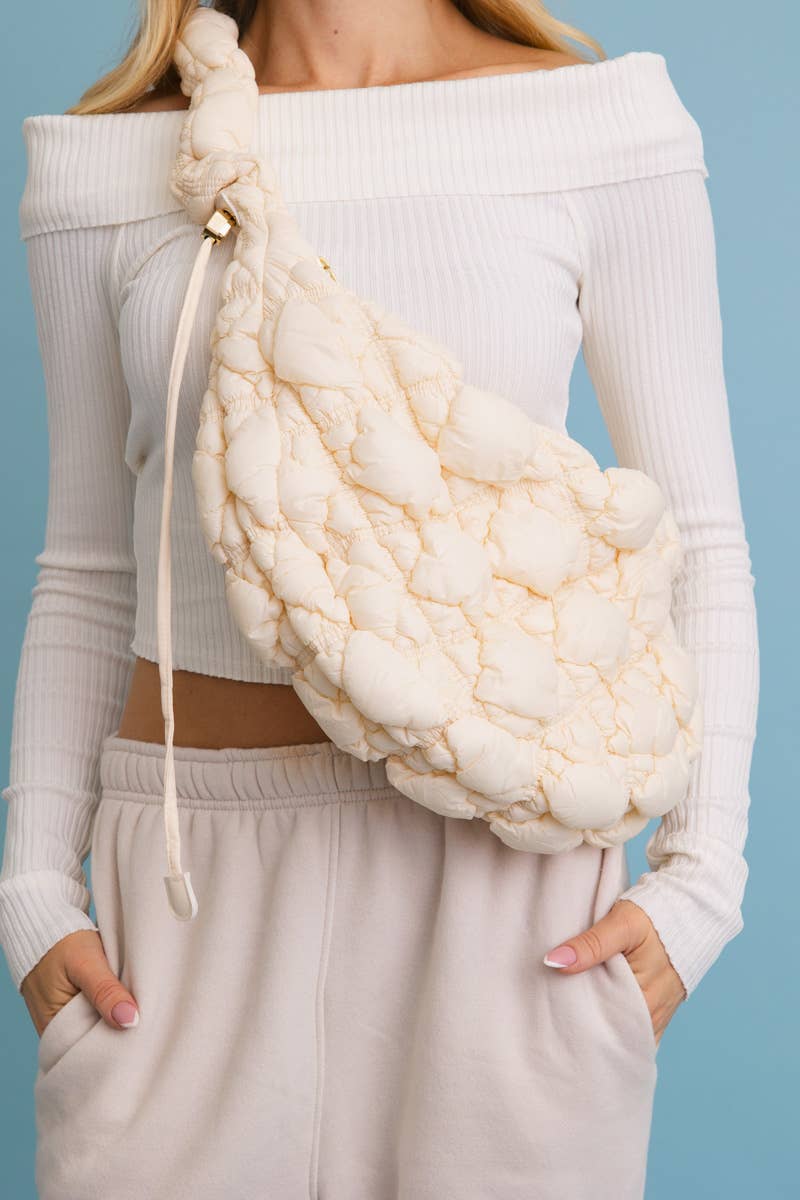 Carry All Cream Quilted Crossbody