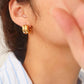 Emma Non-Tarnish Double C-Hoop Earring: Yellow Gold