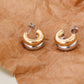 Emma Non-Tarnish Double C-Hoop Earring: Multi-Colored