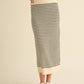 STRIPED PATTERN KNITTED SKIRT
