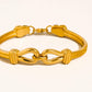 Deloise 18K Gold Non-Tarnish Knot Link Bracelet: Yellow Gold