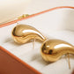 Colette 18K Gold Non-Tarnish Large Huggie Droplet Earring: Yellow Gold