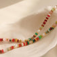 Sunny Non-Tarnish Boho Color Beaded Necklace: Multi-Colored