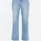 MEDIUM WASH HIGH RISE SLIM WIDE LEG