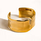 Clyde 18K Gold Non-Tarnish Abstract Bold Bangle: Yellow Gold