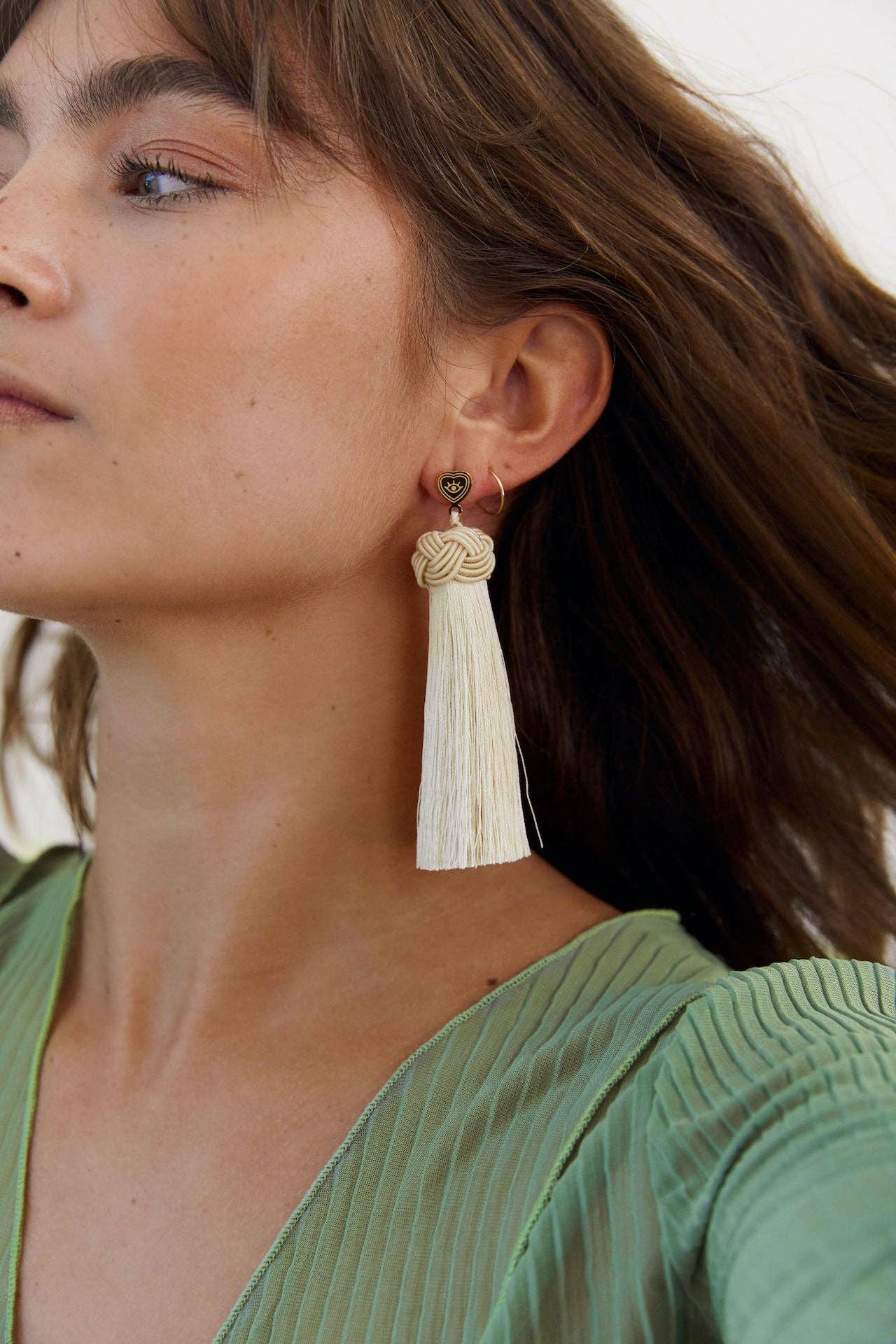 Major Topknots Bone Earrings