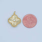 24K Gold Filled 20mm CZ Sunburst Flower Charm