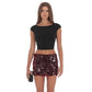 Circle Sequin Mini Skirt