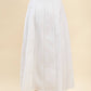 Contrast Topstitching Detail Maxi Skirt