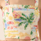 Tropical Watercolor-Print Cropped Cami