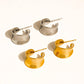 Yvaine 18K Gold Non-Tarnish Wide Dome Hoop Earrings: Yellow Gold