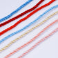 24K Gold Filled Twisted Braided Cord Chain Necklace Light Blue / 14.5 Inches