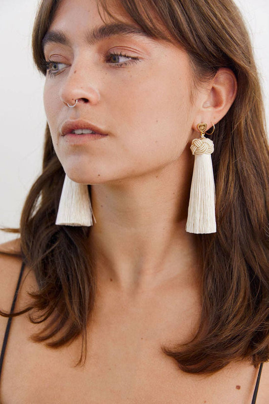 Major Topknots Bone Earrings