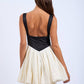 Square Neck Satin Bubble Dress