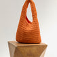 Orange Woven Tote