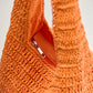 Orange Woven Tote