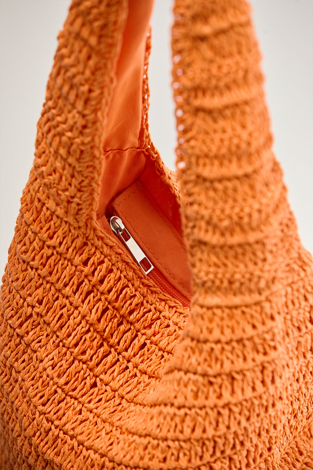 Orange Woven Tote