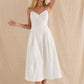 White Poplin Midi Dress
