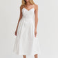 White Poplin Midi Dress