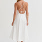 White Poplin Midi Dress