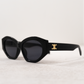 Designer Inspired Black Frame Sunglasses