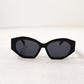 Designer Inspired Black Frame Sunglasses