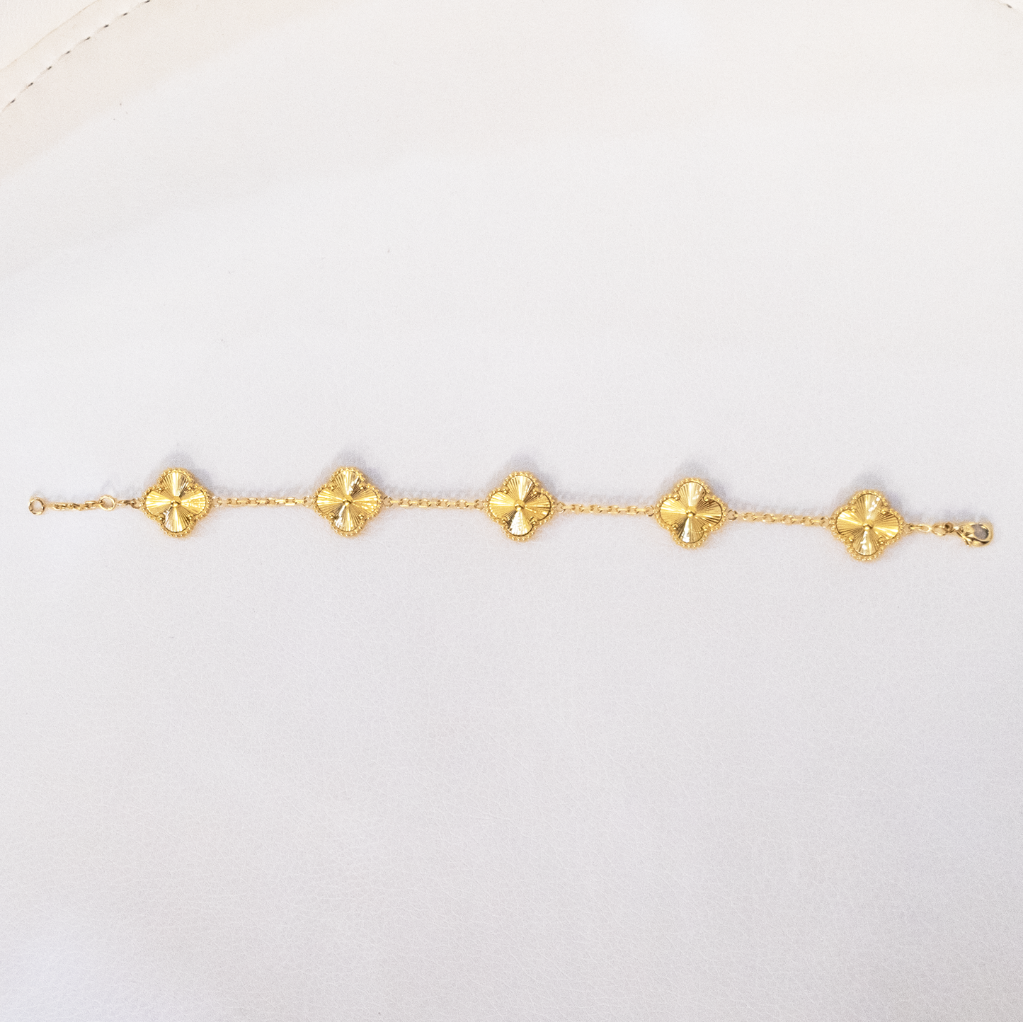 Gold Designer Inspired Shamrock Bracelet