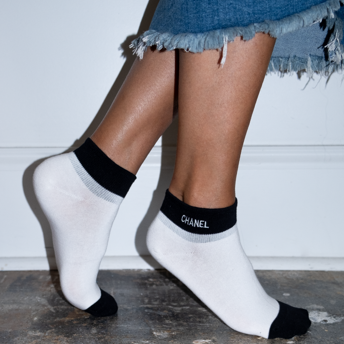 Designer Inspired Chanel Ankle Socks