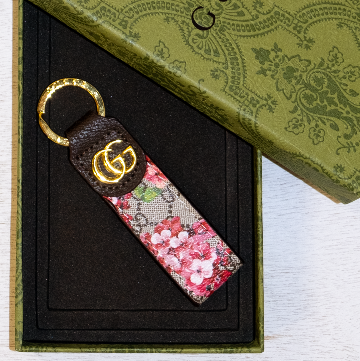 Designer Inspired Gucci Floral Keychain