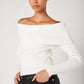 Fast Talker Off Shoulder Sweater